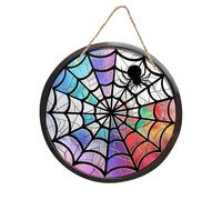 Attrape-rêves d'Halloween, Ornement de toile d'araignée d'Halloween - Ornement d'attrape-rêves pour toiles d'araignées acryliques d'Halloween, Décoration de fête d'Halloween pour seuils de fenêtre