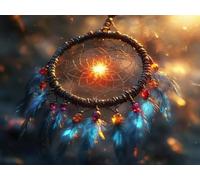 Attrape-RêVes Diamond Painting Adulte Grand Format, Diamond Painting RêVe Peinture Diamant 5D Crystal Art Activite Manuelle Art Set Broderie Point de Croix pour Decoration Maison 70x50 cm -lsy25010U7