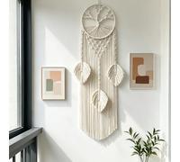 Attrape-rêves en macramé - Décoration murale - Arbre de vie - Pour fêtes de mariage, chambre à coucher, salon et hall d'entrée