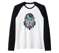 Attrape-rêves étoiles et Lune Symbole Indien amérindien Manche Raglan