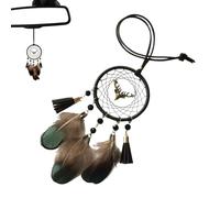 Attrape-rêves fait à la main - Décoration à suspendre pour voiture, attrape-rêves de voiture | Attrape-rêves délicat soigneusement conçu - Ornement à suspendre pour voiture, mur, maison, vert, 17,8 x