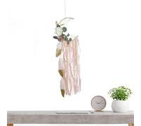 Attrape-rêves fait à la main en pour chambre d'adulte - Décoration murale avec plumes et fleurs