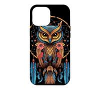 Attrape-rêves Hibou Indien Indien Plumes Tribal Arts Coque pour iPhone 12 Pro Max