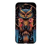 Attrape-rêves Hibou Indien Indien Plumes Tribal Arts Coque pour iPhone SE (2020) / 7/8