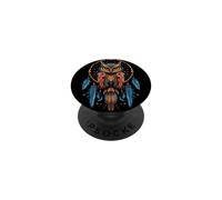 Attrape-rêves Hibou Indien Indien Plumes Tribal Arts PopSockets PopGrip Adhésif