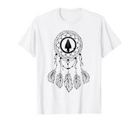 Attrape-rêves Indien Western T-Shirt Graphique avec Valeur, Homme, Blanc, L