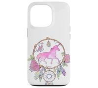 Attrape-rêves Licorne bohème Magique Violet Lilas Rose Fille Coque pour iPhone 13 Pro