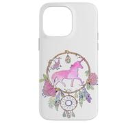 Attrape-rêves Licorne bohème Magique Violet Lilas Rose Fille Coque pour iPhone 14 Pro Max
