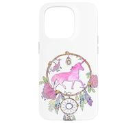 Attrape-rêves Licorne bohème Magique Violet Lilas Rose Fille Coque pour iPhone 15 Pro