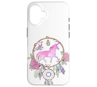 Attrape-rêves Licorne bohème Magique Violet Lilas Rose Fille Coque pour iPhone 16