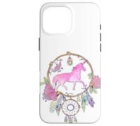 Attrape-rêves Licorne bohème Magique Violet Lilas Rose Fille Coque pour iPhone 16 Pro Max