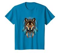 Attrape-rêves loup indien indien plumes tribal T-Shirt