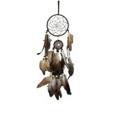 Attrape-rêves Mural avec Plumes Brunes, 2 pièces, Accessoires de Chambre à Coucher, Carillon éolien pour La Chambre À Coucher(Brown01)