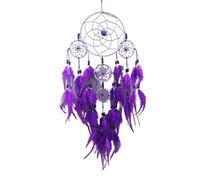 Attrape-rêves mural suspendu, 2 pièces, grand attrape-rêves, décoration intérieure for salon, esthétique artistique Pour DéCoration(Purple)