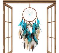 Attrape-rêves - Ornement mural Boho en métal avec plumes de 60 cm | Attrape-rêves à accrocher à l'arbre de vie fait à la main | Décoration de style rétro des Amérindiens pour le S