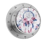 Attrape-rêves Peach Minuteur de cuisine de 60 minutes pour la cuisine, compte à rebours magnétique avec alarme forte, minuterie mécanique à remontage pour étude de pâtisserie