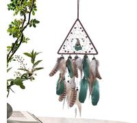Attrape-rêves - Pendentif Plume Verte Naturelle | Pendentif Décoratif