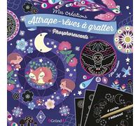 Attrape-rêves phosphorescents - Pochette avec 4 cartes à gratter, un bâtonnet et du fil - Dès 6 ans
