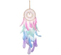 Attrape-rêves pour chambre à coucher, adultes, garçons, filles, décoration murale à suspendre avec LED faite à la main, attrape-rêves avec pierre de cristal, cadeau de bénédiction américain Eok801