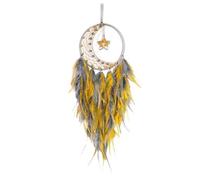 Attrape-rêves suspendu, 2 pièces, ornements suspendus for salon, plumes artisanales, carillon éolien, pendentif mural, décorations for la maison Pour DéCoration(Orange)