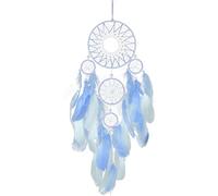 Attrape-rêves - Suspension murale en plumes, décoration d'intérieur bohème, attrape-rêves dans la chambre à coucher, ornement de plumes fait à la main, art mural spirituel | Design artisanal à cinq