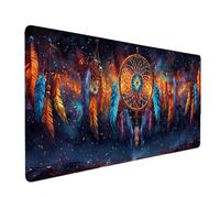 Attrape-rêves Tapis de Souris Ciel étoilé Tapis de Souris XXL 600 x 300 mm Mouse Pad Gaming en Caoutchouc Antidérapant et Imperméable Desk Mat pour PC, Ordinateur, Gamer, Accessoires Bureau g1358
