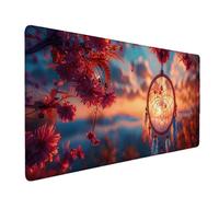 Attrape-rêves Tapis de Souris Fleur Tapis de Souris XXL 700 x 300 mm Mouse Pad Gaming en Caoutchouc Antidérapant et Imperméable Desk Mat pour PC, Ordinateur, Maison, Gamer, Accessoires Bureau l1170