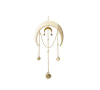 Attrape-rêves unique à suspendre avec pierre naturelle en forme de lune, décoration de festival pour filles, enfants, famille, en forme de lune