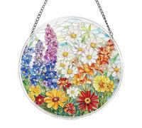 Attrape-soleil 2D en acrylique pour fenêtre, pendentif puzzle décoratif, attrape-soleil coloré pour rebord de fenêtre, décoration d'intérieur ou d'extérieur, cour à suspendre, décoration de fête à la