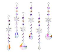 Attrape-Soleil | 6 Pièces Décoration Flocon De Neige De Noël Artisanat,Pendentif en Acrylique Suspendable - pour Maison Intérieur Jardin Arbre De Noël