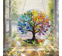 Attrape-soleil à suspendre en acrylique pour fenêtre - Arbre de vie - Décoration de jardin - Décoration d'extérieur pour ajouter une touche artistique aux fenêtres intérieures