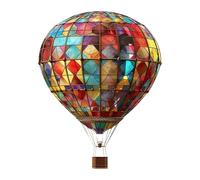 Attrape-Soleil | Attrape-Soleil Arc-en-pour Fenêtre - Ornement en Acrylique Design 2D Montgolfière pour Porte Fenêtre Jardin Intérieur Extérieur Anniversaire Pâques Noël Décoration Maison