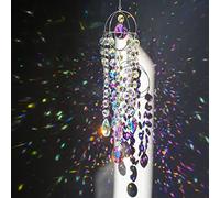 Attrape-soleil avec cristaux arc-en-ciel à suspendre - Prismes de soleil pour fenêtre - Lustre en cristal - Carillon à vent - Décoration de fenêtre d'intérieur