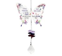 Attrape Soleil Cadeau, Papillons Attrape-Soleil en Cristal, Magnifique Plaque Papillon en Acrylique pour Anniversaire, Noel, Merci Cadeau pour Meilleure Amie