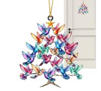 Attrape-Soleil Colibri Pour Fenêtre,Colibri Fabricant D'Arc-en-Attrapeur De Lumière,2D Art Mural en Acrylique Pendentif Décor Souvenir - Pour Patio Chambre Jardin Balcon Cadeau De Maison Arbre Véranda