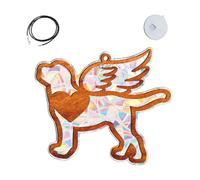 Attrape-soleil commémoratif pour animal de compagnie, effet arc-en-ciel, 16 x 15 cm, art de deuil, décoration à suspendre à une fenêtre, design réfléchissant la lumière, pour salon et balcon