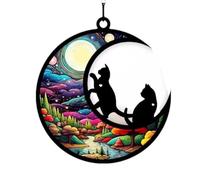 Attrape-soleil commémoratif pour chat, cadeaux commémoratifs pour la perte de chat, cadeaux de souvenir à suspendre pour fenêtre en vitrail, cadeaux pour les amoureux des chats, décoration de Noël