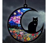 Attrape-soleil commémoratif pour chat, cadeaux commémoratifs pour la perte de chat, cadeaux de souvenir à suspendre pour fenêtre en vitrail, cadeaux pour les amoureux des chats, décoration de Noël