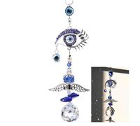 Attrape Soleil Cristal Suspendu, Suncatcher Motif d’œIl Du Diable Attrape-Soleil en Acier Inoxydable Carillon Arc-en-Ciel Décoration de Jardin pour Extérieur Intérieur Salon Fenêtre Couloir Cour