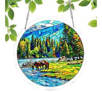 Attrape-soleil de fenêtre - Puzzle 2D en acrylique - 19 cm - Décoration chat papillon - Pour fenêtre, mur, maison, salon, chambre à coucher, entrée, jardin, cour