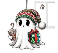 Attrape-soleil de Noël, ornements panda pour arbre de Noël,Ornements d’arbre de Noël en acrylique panda fantôme raton laveur - Décoration murale de Noël unique, décoration de maison de vacances pour l