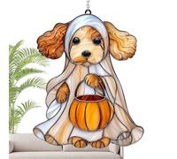 Attrape-Soleil Décoratif,Attrape-Lumière Fantôme Chat pour Fenêtre - Décoration Halloween Drôle, Ornements d'Artisanat Muraux Mignons pour Murs de Chambre, Balcons, Cour, Jardin