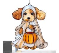 Attrape-Soleil Effrayant | Chat Fantôme Pendentif Acrylique Attrape-Soleil | Décoration Halloween Drôle, Ornements d'Artisanat Muraux Mignons pour Murs de Chambre, Balcons, Cour, Jardin