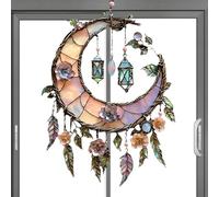 Attrape-soleil - En acrylique en forme de lune avec une grande transparence comme ornement - Jeux de soleil pour fenêtre en intérieur, pour la maison et la chambre, le jardin et l'extérieur, pour Noël