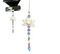 Attrape-Soleil en, Attrape-Soleil en Fleur de Lotus | Charme de Fleur de Lotus pétillant - Charme enveloppé de Fil de Perle de Boule de de Jardin pour Le Jardin, Les Bureaux, Les Voitures