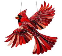 Attrape-soleil En Forme D'oiseau, Ornement En Acrylique 2D Red Robin - Décoration D'hommage Commémoratif, Vitrine Accrocheuse, Artisanat Saisonnier Pour Les Vacances, Noël Ou La Décoration Quotidienne