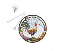 Attrape-soleil en verre teinté avec chaîne en métal pour décoration de la maison Matériau acrylique Convient pour fenêtres et portes (D)