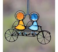 Attrape-Soleil En Vitrail, Attrape-Soleil Ange, Attrape-Soleil Toi Et Moi, Attrape-Soleil Personnalisé Pour Couples, Attrape-Soleil Couple à Suspendre, Décoration D'intérieur Pour Amis Et Famille(Coup