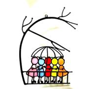 Attrape-Soleil En Vitrail, Attrape-Soleil Ange, Attrape-Soleil Toi Et Moi, Attrape-Soleil Personnalisé Pour Couples, Attrape-Soleil Couple à Suspendre, Décoration D'intérieur Pour Amis Et Famille(Fami