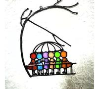 Attrape-Soleil En Vitrail, Attrape-Soleil Ange, Attrape-Soleil Toi Et Moi, Attrape-Soleil Personnalisé Pour Couples, Attrape-Soleil Couple à Suspendre, Décoration D'intérieur Pour Amis Et Famille(Fami